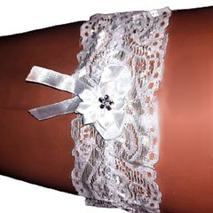 White Lace Garter - stretchy