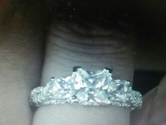Vintage 3 Stone Fancy Engagement Ring