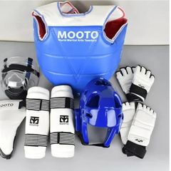 Taekwondo full gear + White suit with white belt + gear bag