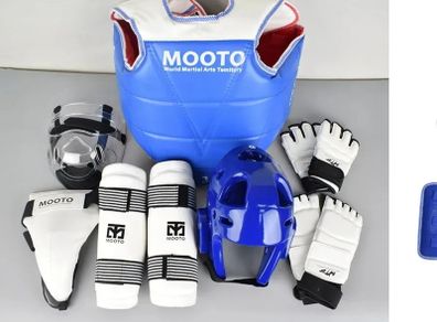 Taekwondo full gear + White suit with white belt + gear bag