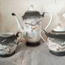 Vintage Japanese Black Moriage Dragonware Teapot Set Image 3