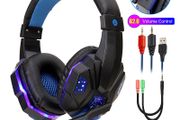 Led Light Wired Gaming Headphones With Microphone For Computer PS4 PS5 Xbox Bass Stereo PC Gaming Headset
