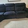 Black Recliner Corner Sofa Image 2