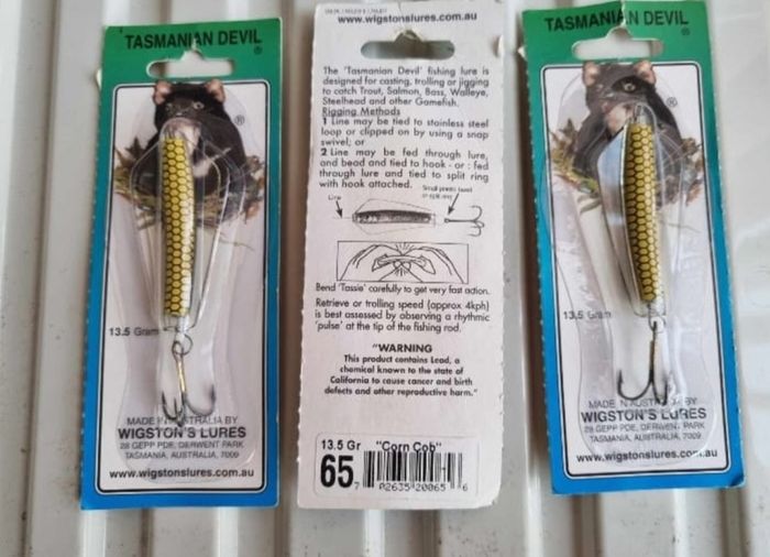 tasmanian devil lures wanted interested in old lures minnows tillins cobra Ashley spinner lures or tasmanian devils lures
