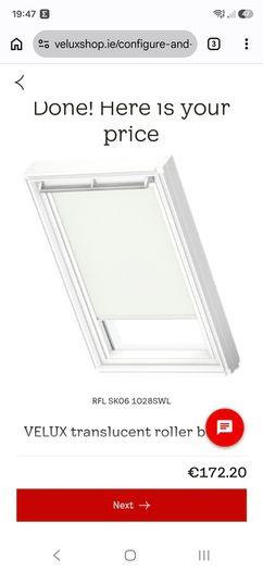 Velux Branded GGL SK06 Translucent Blind