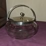 Antique Crystal Cut Glass Biscuit barrel with silver lid Image 5