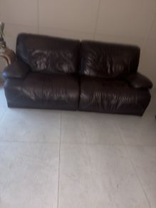 3 seater Leather couch recliner