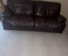 3 seater Leather couch recliner