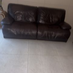 3 seater Leather couch recliner