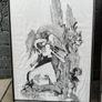 2 x Framed Black & White Drawings Image 9