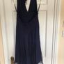 100% Silk Navy halter neck dress Image 4