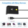 USB ID Smart Card Reader Electronic DNI Reader for ISO 7816 EMV IC DNIE Chip DNI Smart Card ZW-12026-1 Image 4