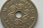 1 Krone coin from Denmark minted in 1995