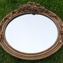 Vintage Oval  Ornate Beveled Wall Mirror Image 3