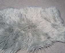 Small Grey Shaggy Rug