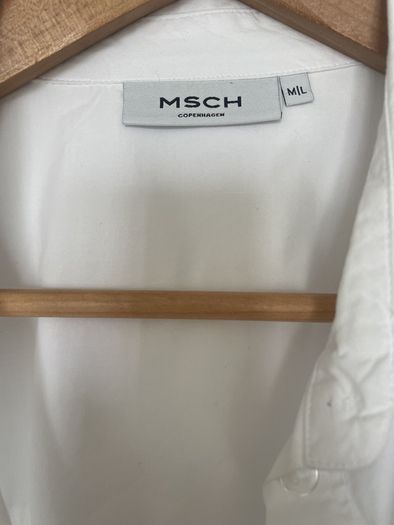 MSCH Crisp White Cotton Ladies Shirt size M/L
