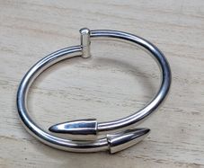 Vintage 925 Sterling Silver English Bangle Bracelet