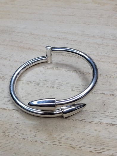 Vintage 925 Sterling Silver English Bangle Bracelet