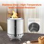 Tabletop Fire Pit 6 inch Stainless Steel Fireplace Indoor Outdoor Silver Image 2