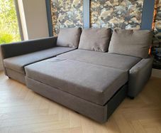 Used IKEA FRIHETEN Corner Sofa Bed with Under Seat Storage  Dark Grey