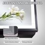 Corner Medicine Cabinet with Light,3 Colors,Dimmable,Demister,USB Shaver Socket,Brush Aluminum Framed,13.8x27.5inch Image 2