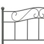 Bed Frame Grey Metal 160x200 cm Image 5