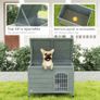 Wooden Dog House with Removable Bottom, Wire Door, Openable Top, Pet Shelter for Small Dog, 80 x 55 x 53.5cm, Dark Grey Image 5