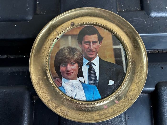 Charles and Diana brass wall plate