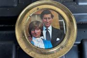 Charles and Diana brass wall plate