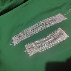 crystal necklace and bracelet