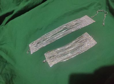 crystal necklace and bracelet