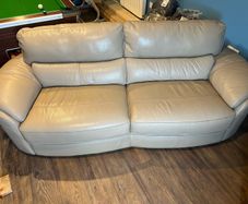 Cream leather sofa