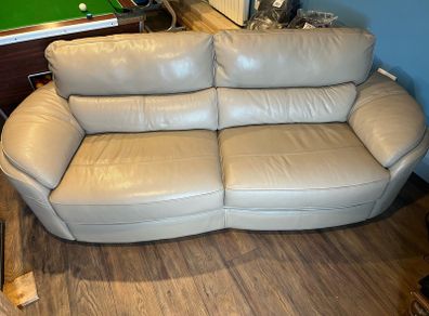 Cream leather sofa