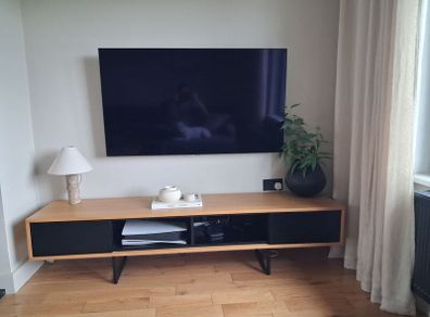 Oak Veneer TV Unit