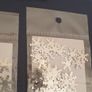 Three Bags of Silver Snow Flakes & 12 Silver Bows Image 2