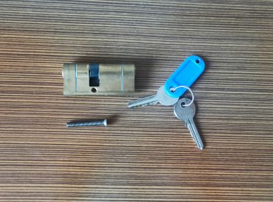 Tessi brass euro cylinder door lock  length 70mm  30/40mm