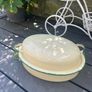 Vintage Beige Enamel Roasting Tin Image 3