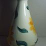 AVOCA BLUE vase (Made in Ireland) - Golden Dahlias hand painted design (7.5" height) Image 3