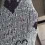 Silver sweater with heart motif fits 6 8 10 Image 2