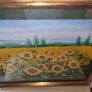 Large and Sunflower Oil Painting by C. R. Benoit Image 5