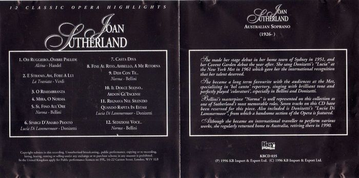 Joan Sutherland - 12 Classic Opera Highlights