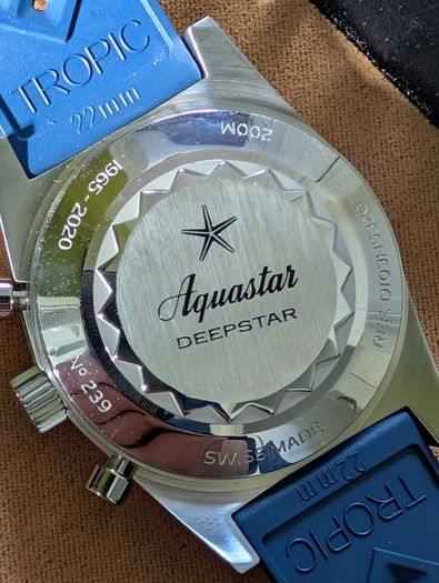 Aquastar Deepstar Blue Ray automatic dive watch