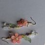 Cherry Blossom Beaded Tassel Earrings Image 2