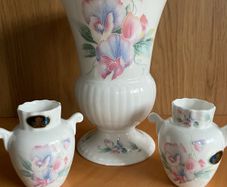 Ansley China "Little Sweetheart" Floral Vase Collection