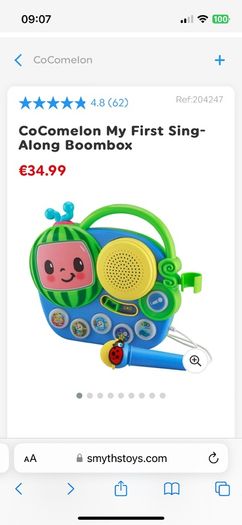 CoComelon My First Sing-Along Boombox & Sing Along Microphone