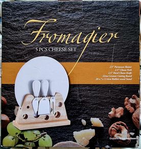 Cheese knife and board set