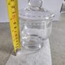 Rare Vintage Large Clear Crystal Glass Pedestal Round Candy Dish with Lid cloud Tyrolean handwork, Image 3