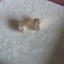 Pandora pave rose gold 14k plated charm clips   perfect condition Image 2