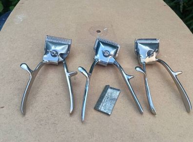3 x Vintage Hand Hair Clippers