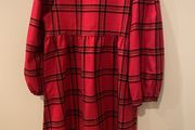 Red and black tartan dress perfect for Christmas 5-6 years